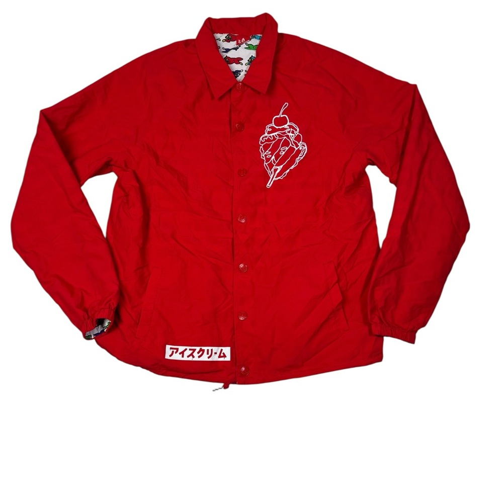 Icecream‎ BBC Red Coach Jacket Medium Cat Print Lining